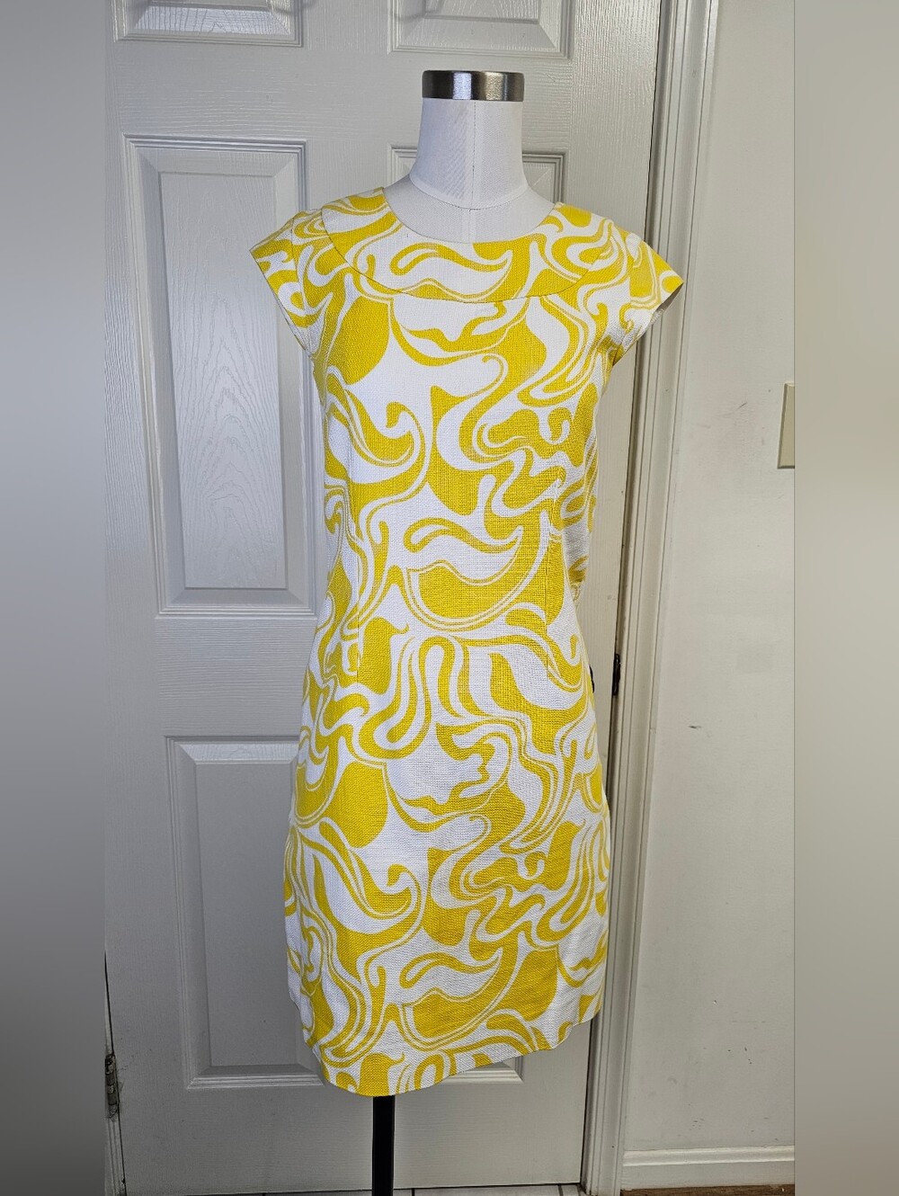 KATE SPADE Florence Broadhurst "Lemon Swirl" Sheath Dress Size 0